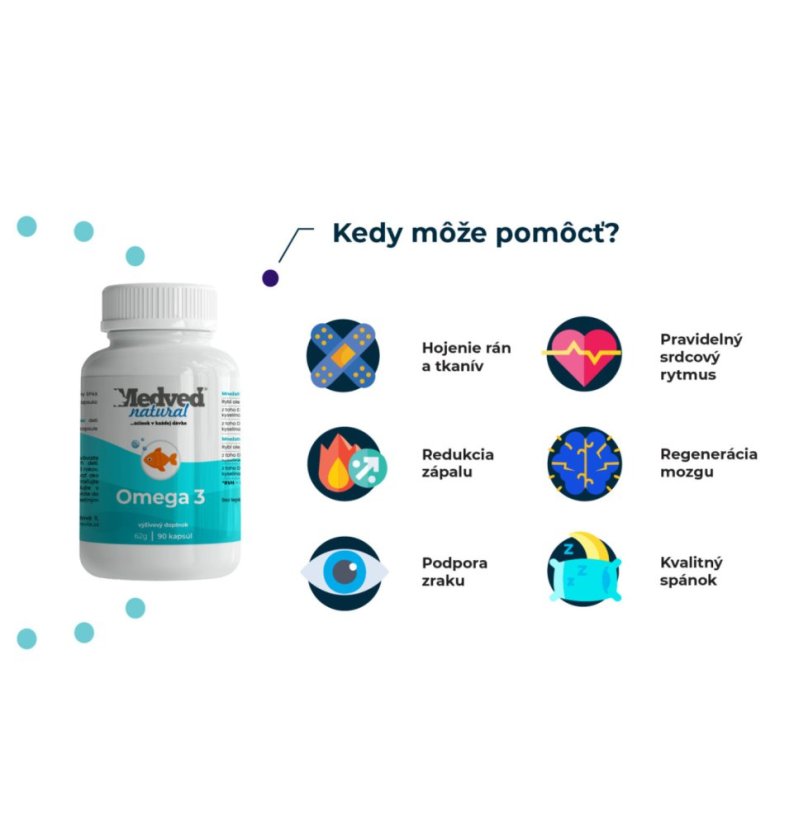 Medveď natural Omega-3 90 kapsúl