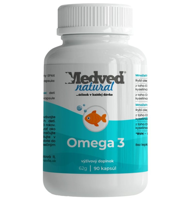 Medveď natural Omega-3 90 kapsúl