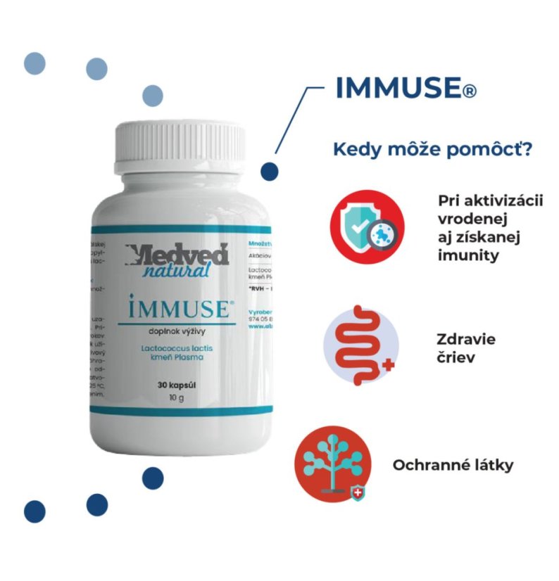 Medveď natural IMMUSE 30 kapsúl